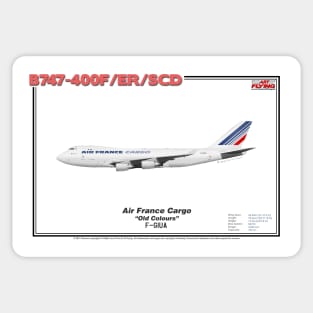 Boeing B747-400F/ER/SCD - Air France Cargo "Old Colours" (Art Print) Sticker